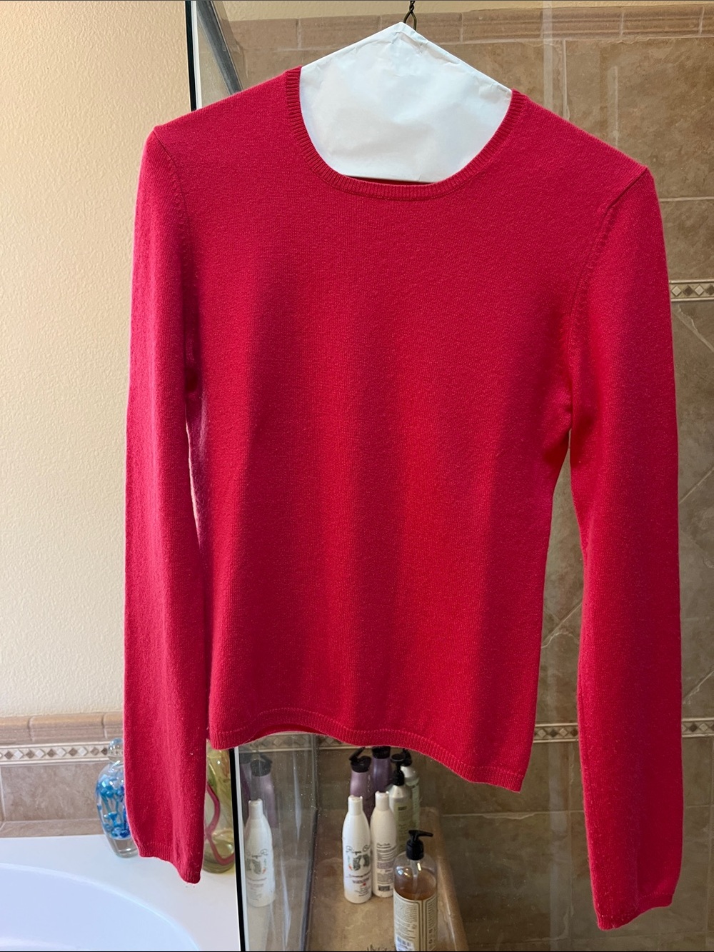 TSE Bright Red Cashmere Crewneck